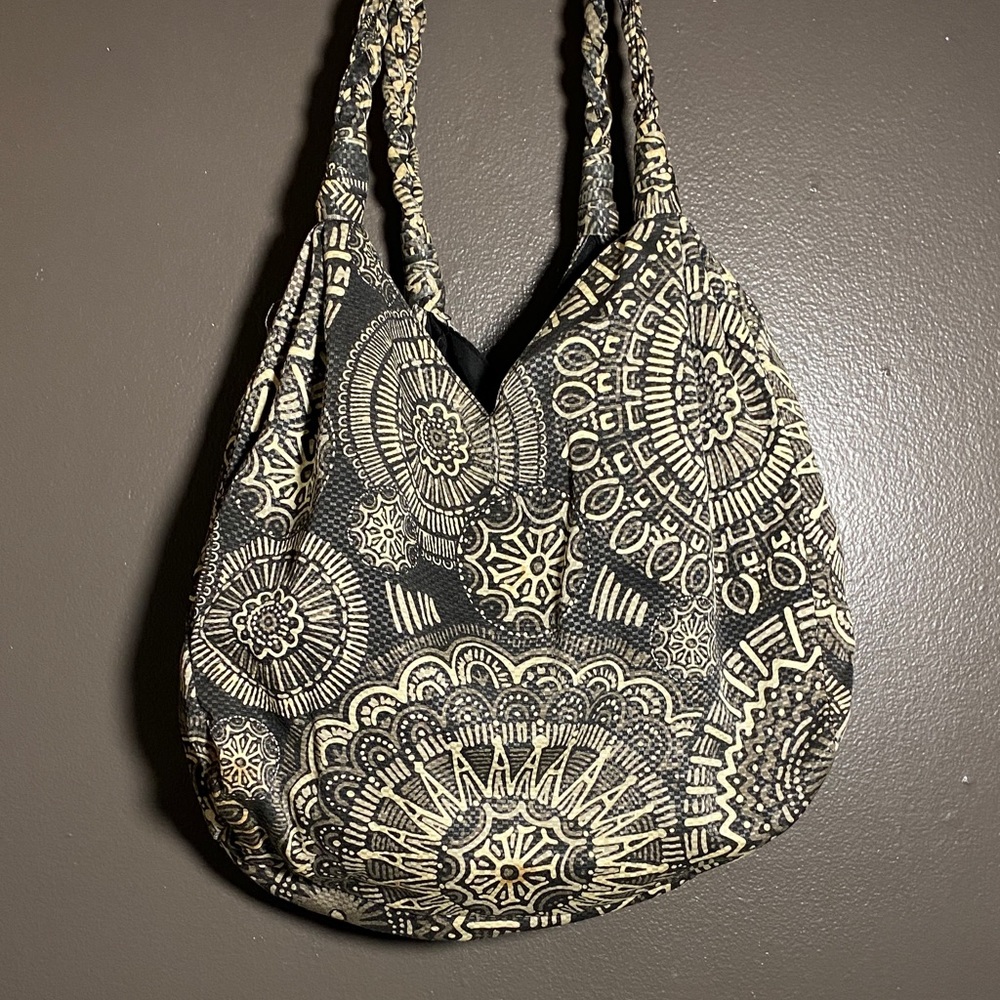 Old Navy Black Gray and Cream Patterned Women's Tote Bag